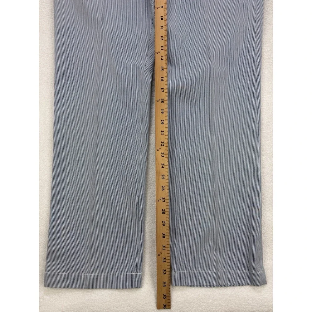 Polo Ralph Lauren Pants‎ Mens 36W 34L Blue White Stripe Seersucker Bleecker